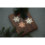 DOUBLE DIAMOND Copper Snowflake Ornament