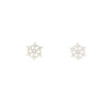 DOUBLE DIAMOND SS CZ Snowflake Stud Earrings